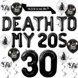 JeVenis Death To My 20s Birthday Decoration Rip 20s Birthday Decoration