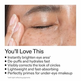 Under Eye Brightener Roller - Suero de ojos con cafeína y retinol para ojeras, hinchazón y líneas finas, cuidado de la piel vegano esencial de viaje, 