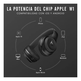 Audífonos Supraaurales Inalámbricos Beats Solo3, Color Negro