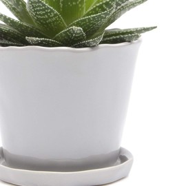 CHIVE ‘Tika’ Big Succulent Pot — 5” Cute Planter Pots for Indoor Plants — Beautiful Modern Decor for Home & Kitchen — Grey