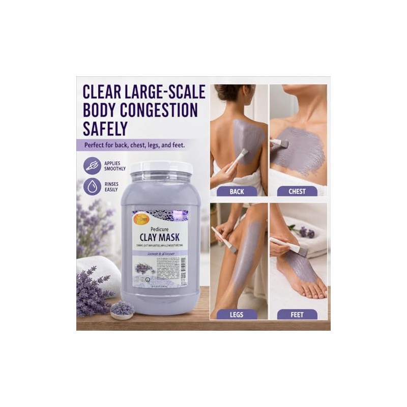 Spa Redi Pedi Clay Mask Lavender & Wildflower (Gallon) by