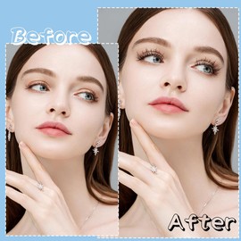 2025 Upgraded Magnetic Eyelashes, Flygragon Lighter 5D Fluffy Eyelashes Magnetic Lashes Natural Look with 2 Pairs, No Glue Reusable Artificial Fiber Magnets False Eyelashes Kit with Curler, KS01-8