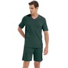 JINSHI Short Pajama Set for Men 2 Piece Pjs Bottom