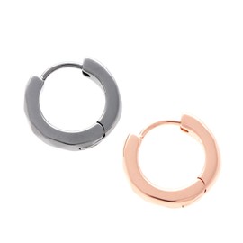 LION HEART Pair of Silver Earrings, For One Ear, 2 Engravable, Present, Couple, Matching