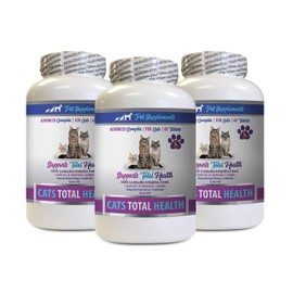 PET SUPPLEMENTS cat Urinary Tract Care - Cats Total Health Complex - Joint Coat Eye Immune Support Formula - Immune Support for Cats - 3 Bottles (180 Tablets)