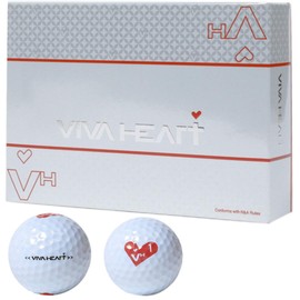 VIVA HEART Golf Balls 1 Dozen White