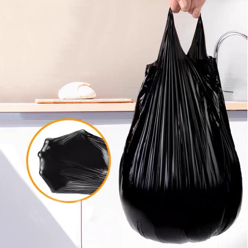 10L Trash Bags 46x60cm Black Disposable Kitchen Trash Can Bags