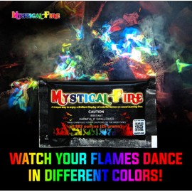 Mystical Fire Color Changing Packets Fire Pits Campfire Enchanted Multi-Color Magical Fun for Indoor Fireplace or Outdoor Use 0.882 Ounces 12 Pack