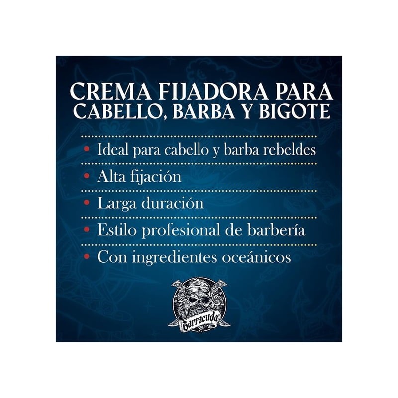 Crema Fijadora Barracuda hold cream original 150g