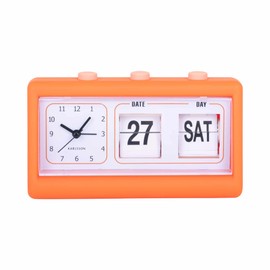 Karlsson Alarm Clock Data Flip – Orange – 19 x 6.4 x 11.5 cm