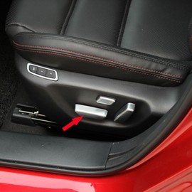 RUIQ Mazda CX-5 KF Series Interior Brushed Nickel Plated Seat Adjustment Button Cover Trim For MAZDA CX5