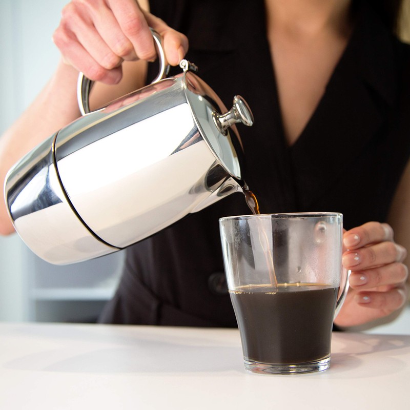 VeoHome Stovetop Espresso Coffee Maker - l Multi-Stove Stainless Steel