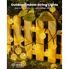 Solar String Lights Outdoor Waterproof, 2 Pack 60 LED 36.5