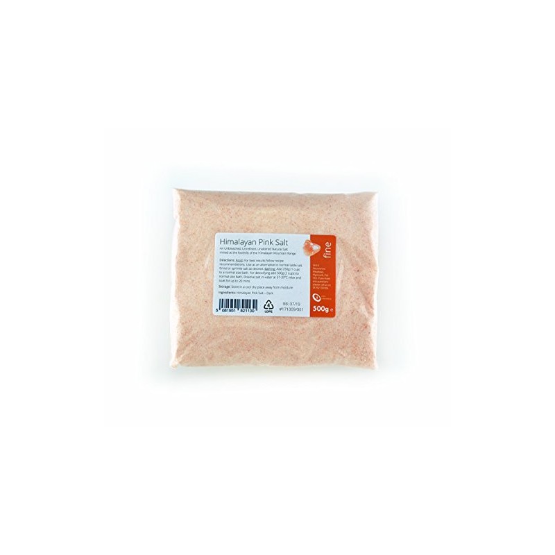 Himalayan Pink Salt Fine Grade 500g - Natural & Unrefined