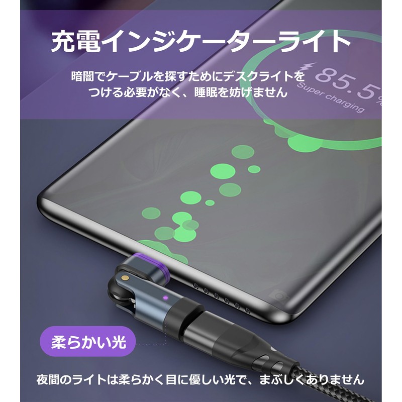 xuanli USB C Magnet Adapter L Shape, 180° Rotation Type