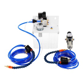 Coolant Lubrication Spray System, Self-priming Cutting Misting Spray System with Pump and Solenoid Valve Filter Sprayer for CNC Lathe Milling