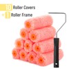 Bates- Paint Rollers, 4 inch Paint Roller with 10 Covers,