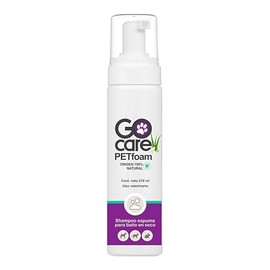 Go Care | Shampoo en Seco para Perros y Gatos, Espuma sin Agua, con Aloe Vera, Jazmín y Melissa, 210 ml