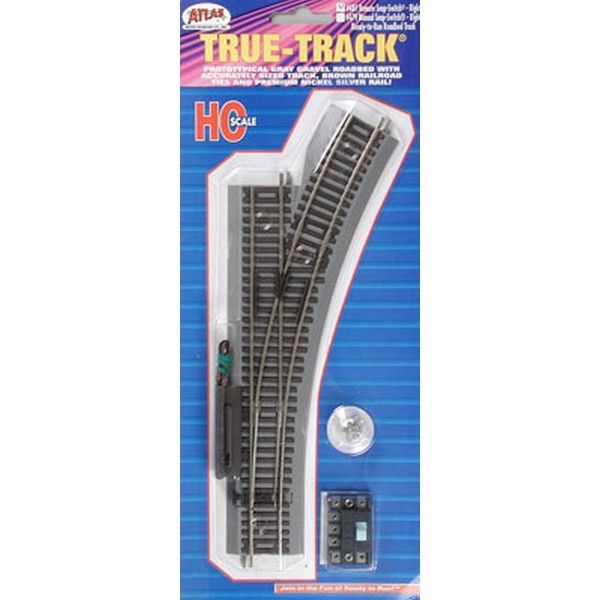 True-Track Snap Remote Switch Right HO Scale Atlas Trains