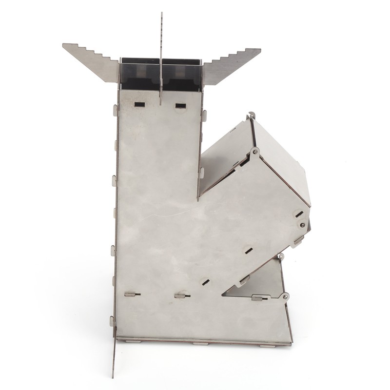 Rocket Stove Portable Durable Convenient Stainless Steel Detachable Backpacking Stove