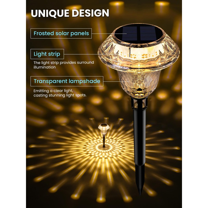 SOLPEX Solar Pathway Lights Garden Decor for Yard, Garden Lights
