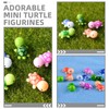 ERINGOGO 25pcs Small Turtle Miniature Turtle Resin Animal Bulk Minifigure