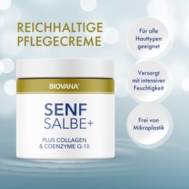 BIOVANA Senfsalbe Plus | versorgt mit intensiver Feuchtigkeit | aus geprüften Rohstoffen | 100 ml Inhalt