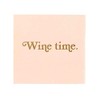 X&O Paper Goods Pink ''Wine Time'' Paper Cocktail Napkins, 20pc,