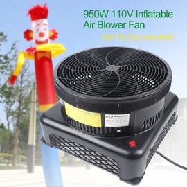 YIYIBYUS 950W Air Blower Fan, 110V 17.7inch Inflatable Fly Guy Air Blower Fan Dancer Wind Tube Man Puppet 420PA Inflatable Tube Fan For Outdoor Air Model And Dancing Star