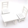 1/6 Miniature Wooden Dining Table Chairs for Dollhouse Fairy Scenes
