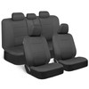 BDK PolyPro Car Seat Covers Full Set in Solid Charcoal
