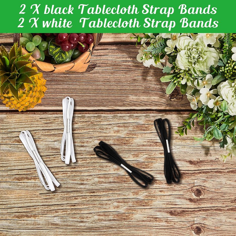Riakrum Table Bungees Tablecloth Strap Band Tablecloth Bungee Cord to