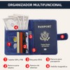 Fundas de Pasaporte con Bloqueo RFID, Porta Pasaporte de Cuero