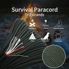 PSKOOK Paracord Survival Cord with Jute Tinder Fishing Line Cotton