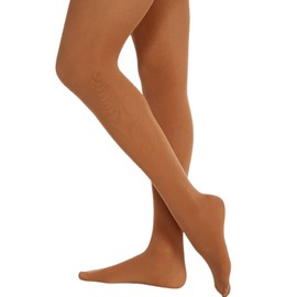 Danskin Women's Plus Ultrashimmery Footed Tight,Toast,2x