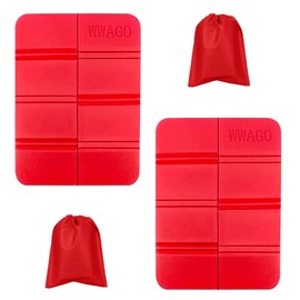 HIUOUIH Foldable Seat Cushion, Outdoor Cushion, Pack of 2, Waterproof Playground Mat, Hiking, Stadium, Thermal Seat Mat, Seat Mat, On the Go for Garden, Hiking, Camping, Picnic, Hiking, Red