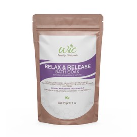 WIC Family Naturals Relax & Sleep Bath Soak, 10 Treatments Per Bag - Stress Relief, Relaxation & Restful Sleep Mineral Bath Salts w/Essential Oils