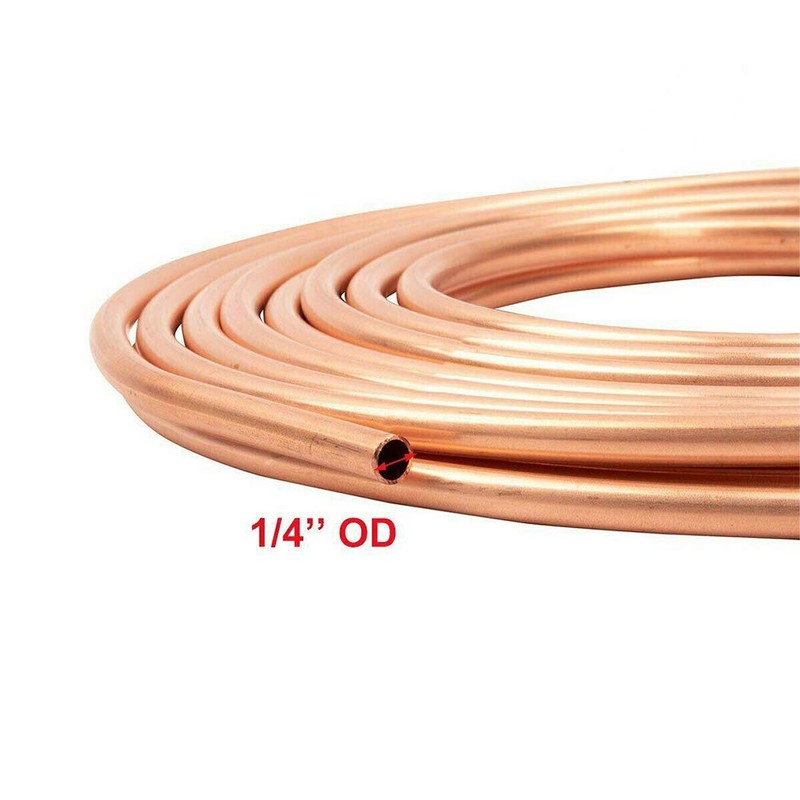 Brake Pipe Copper Nickel Tubing 25Ft 1/4" Car Replacement Brake