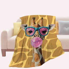 Giraffe Soft Blanket Gifts for Giraffe Lovers,Girls, Women, Men Adults and Kids,The Warm Cozy Fuzzy Giraffe Throw Blankets for Sofa Bed Couch Chair Living Room 40"X50"(Giraffe)