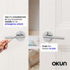 Okun Brio 1-Pack Chrome Privacy Door Levers – Push Button