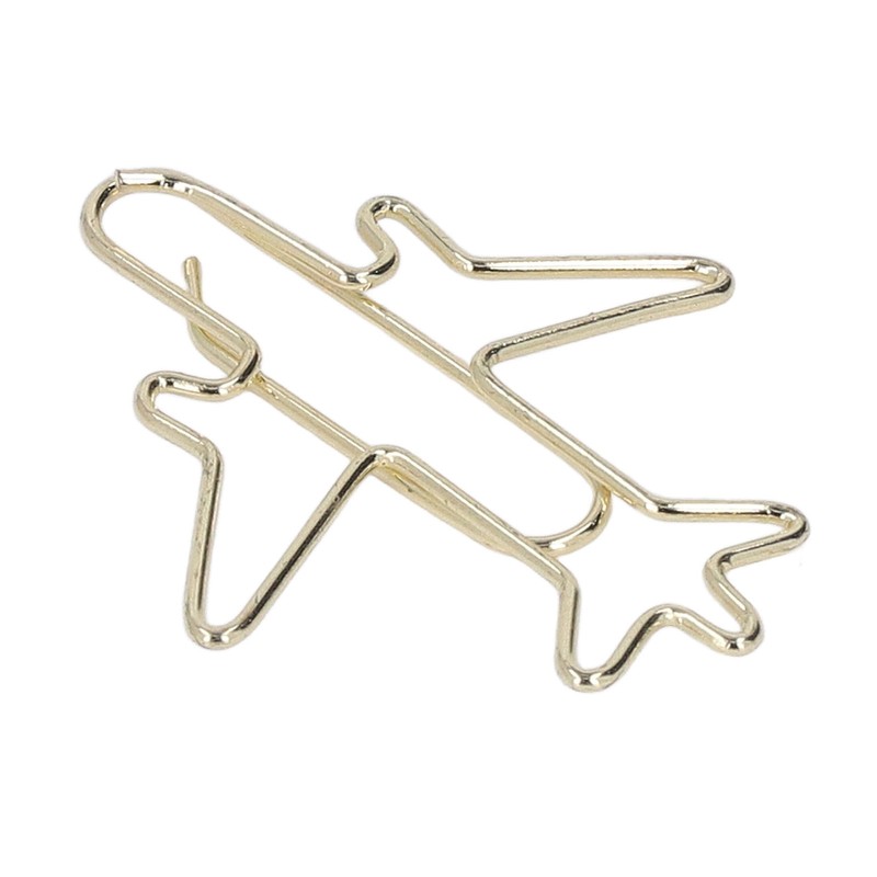 100Pcs Paper Clips Gold Cute Unique Shape Electroplating Process Lightweight