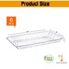 Gikisla Plastic Serving Platters Set of 6, Large Clear Plastic