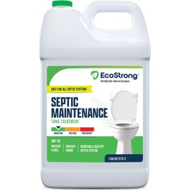 Eco Strong Septic Tank Treatment -1 Gallon Professional Grade Liquid | Live Bacteria & Enzyme Formula - Erase Septic Odor & Prevent Septic Backups