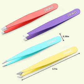 Triko Pinzas profesionales para depilar, cuidado y belleza personal  Juego de pinzas de depilacin de acero inoxidable de diferentes puntas para...    