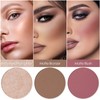 FOCALLURE Blush and Highlighter Palette,3 in 1 Contour Palette,Cruelty-Free Matte
