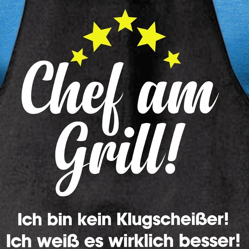 Shirtoo Barbecue Apron Besserwisser - Funny Gift for Men and