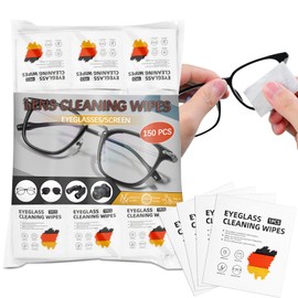 150 PCS Lens Wipes for Eyeglasses - MAQIHAN Eye Glasses Cleaner Wipes Individually Wrapped Lens Wipe for Glasses,Sunglasses,Camera Lens,Phone Computer,Laptop Screens