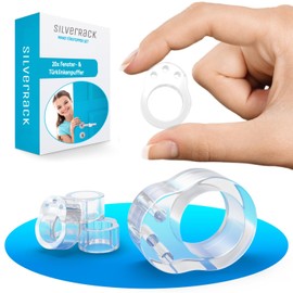 SilverRack® Door Stop Door Handle Buffer, Transparent [Pack of 20] – Wall Buffer as Perfect Protection for Wall and Door – Door Buffer Wall Protection as Door Stopper for Door Handles and Windows