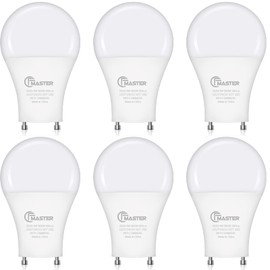 CFMASTER GU24 LED Light Bulb, 3000K Warm White, 9W(100W Equivalent), 800 Lumens, A19 Shape GU24 LED Bulbs, Twist and Lock GU24 Pin Base with Two Prongs, Non-Dimmable, UL ETL Certificated(6-Pack)