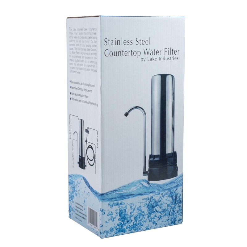 Lake Industries Stainless Steel Countertop Lead Reduction Water Purifier Filter